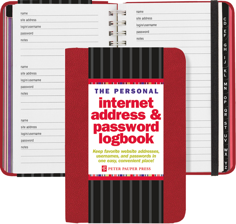The Personal Internet Address &amp; Password Logbook (Red)