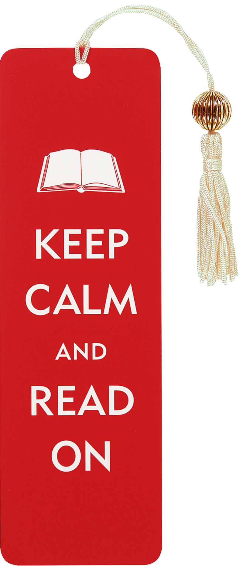 Keep Calm &amp; Read On Beaded Bookmark