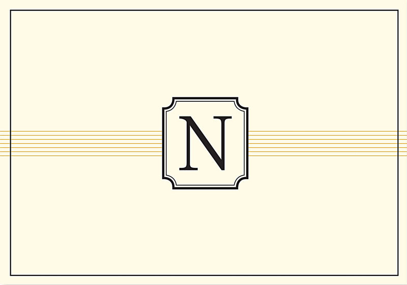 Monogram Note Cards: N