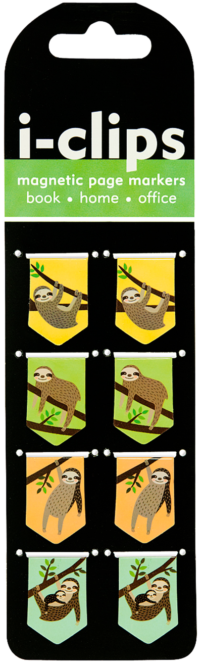 Sloths i-Clips Magnetic Page Markers 