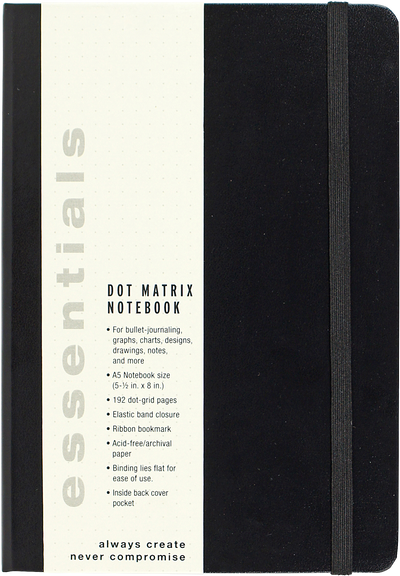 Essentials Dot Matrix Notebook, Large, A5 Size