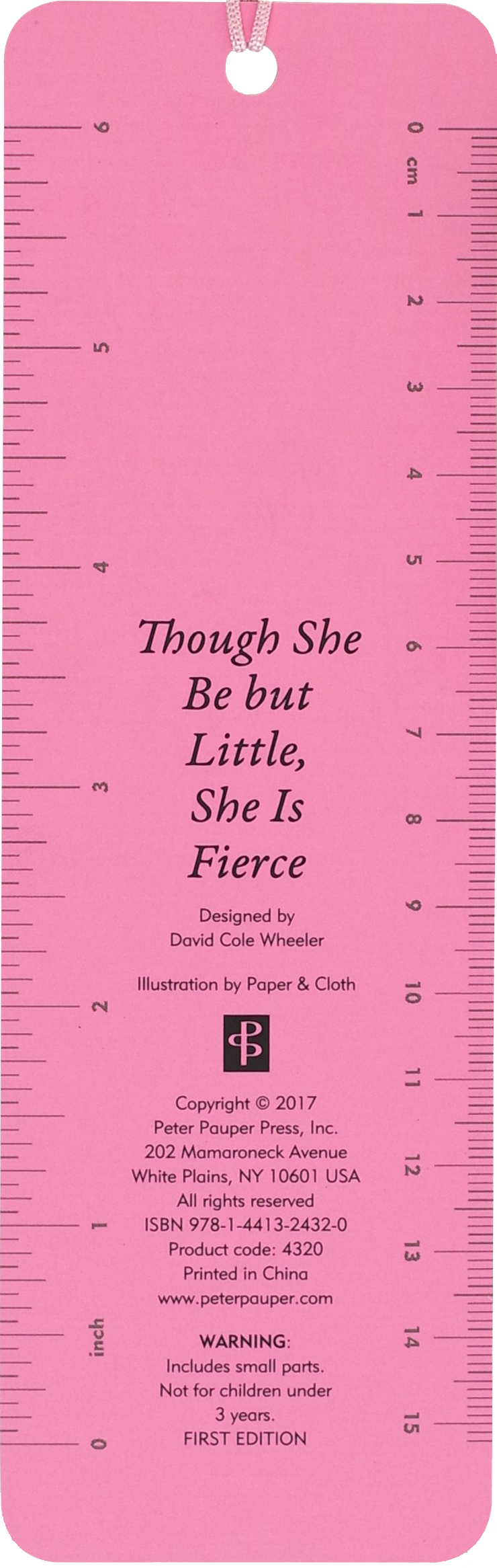 Though She Be but Little, She is Fierce Beaded Bookmark