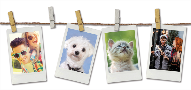 Gold & Silver Instant Film Photo Clips