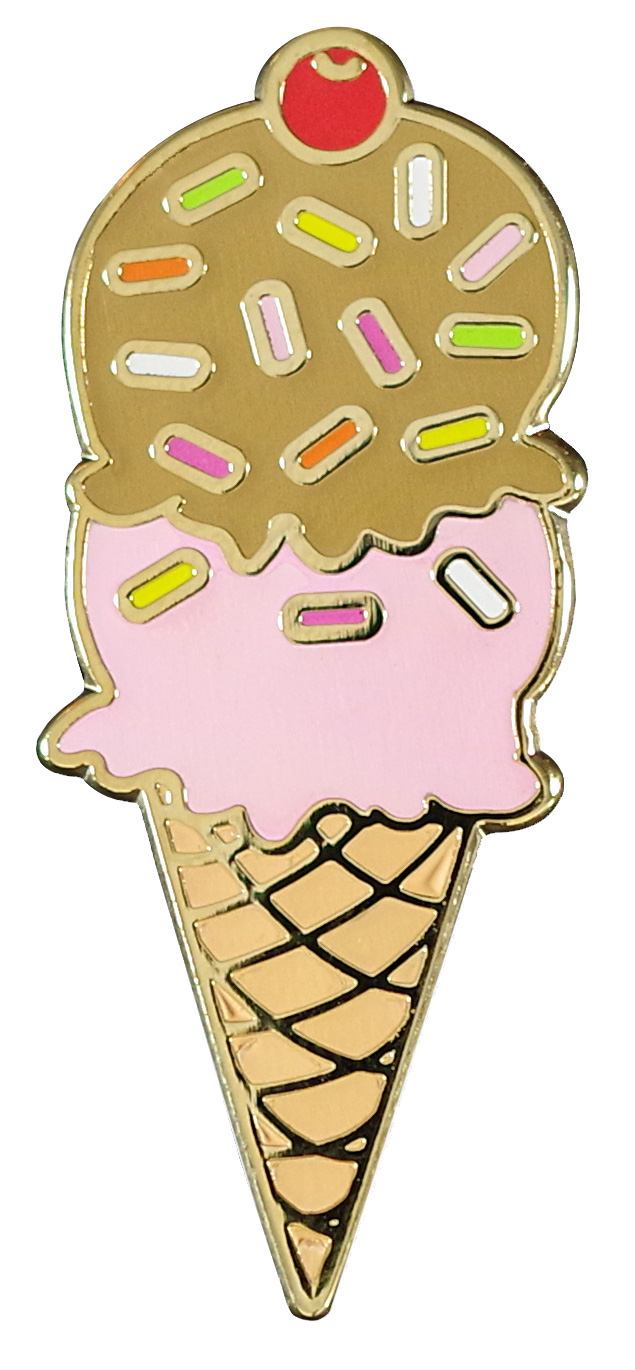 Ice Cream Cone Enamel Pin