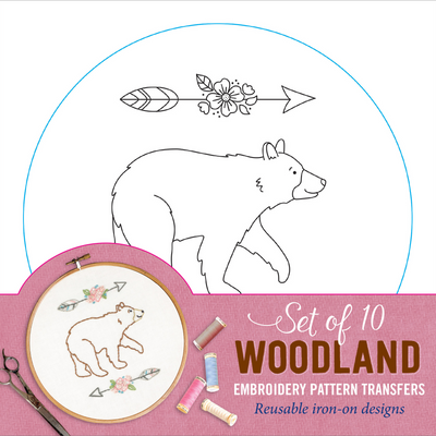 Woodland Embroidery Pattern Transfers