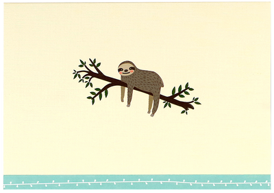 Sloth Note Cards