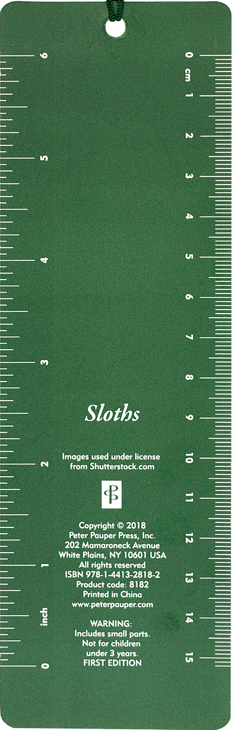 Sloths 3-D Bookmark