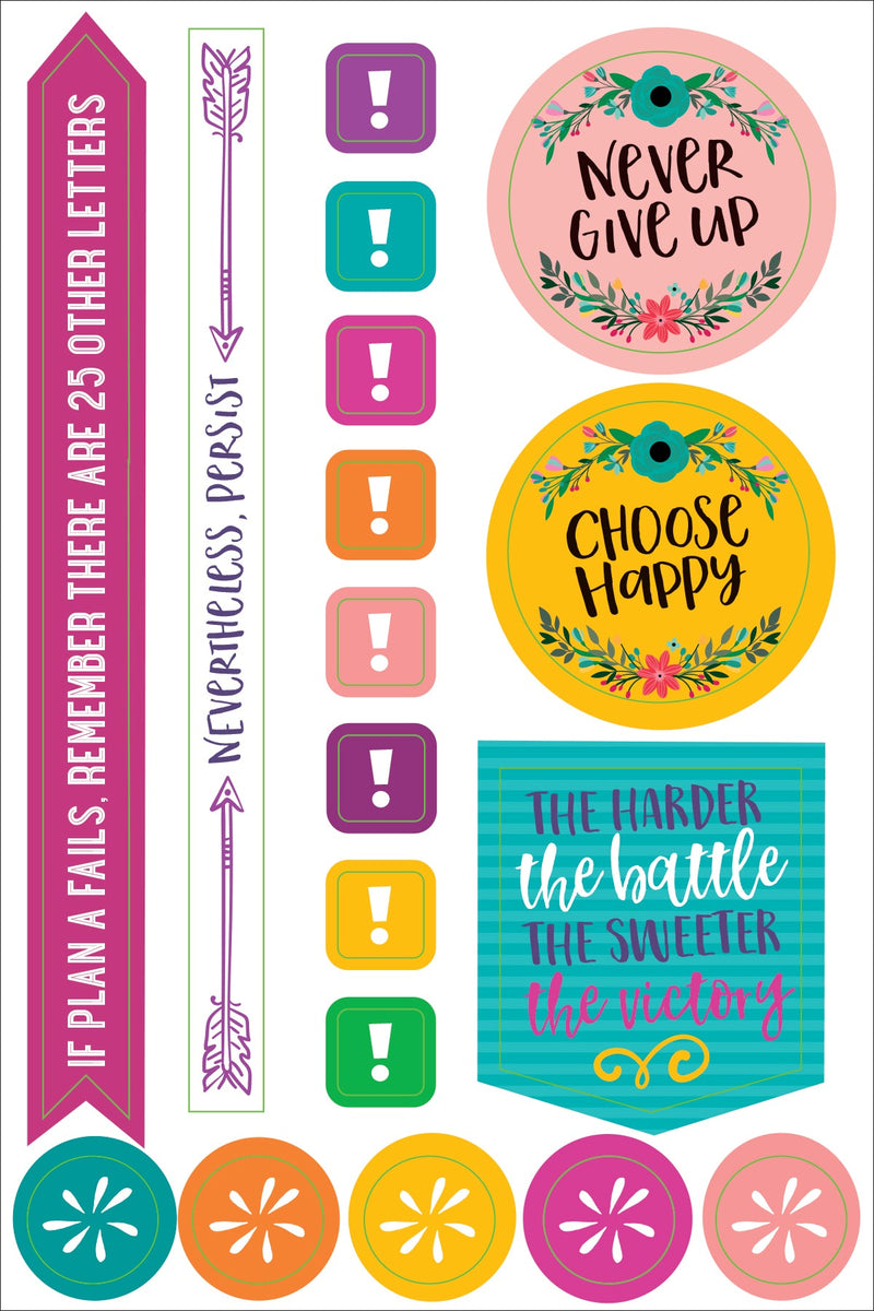 Essentials Wake Up, Kick Ass, Repeat. Planner Stickers