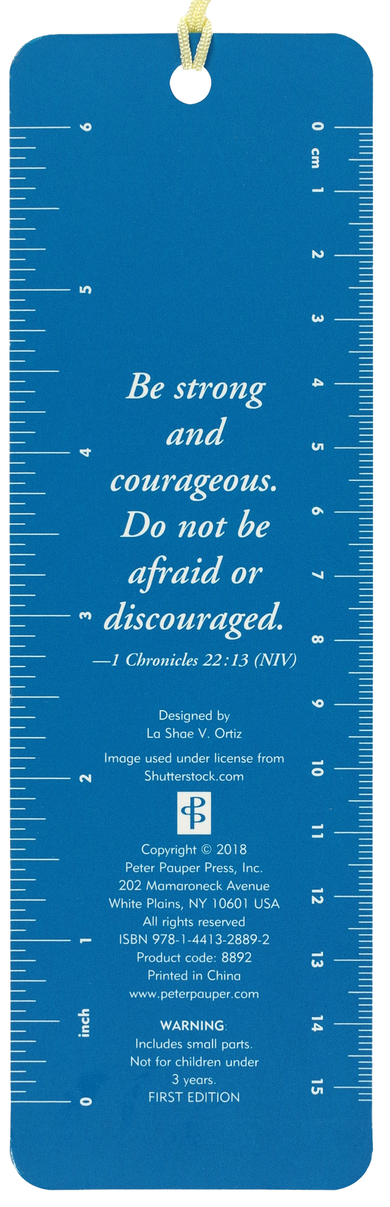 Be Strong and Courageous Beaded Bookmark