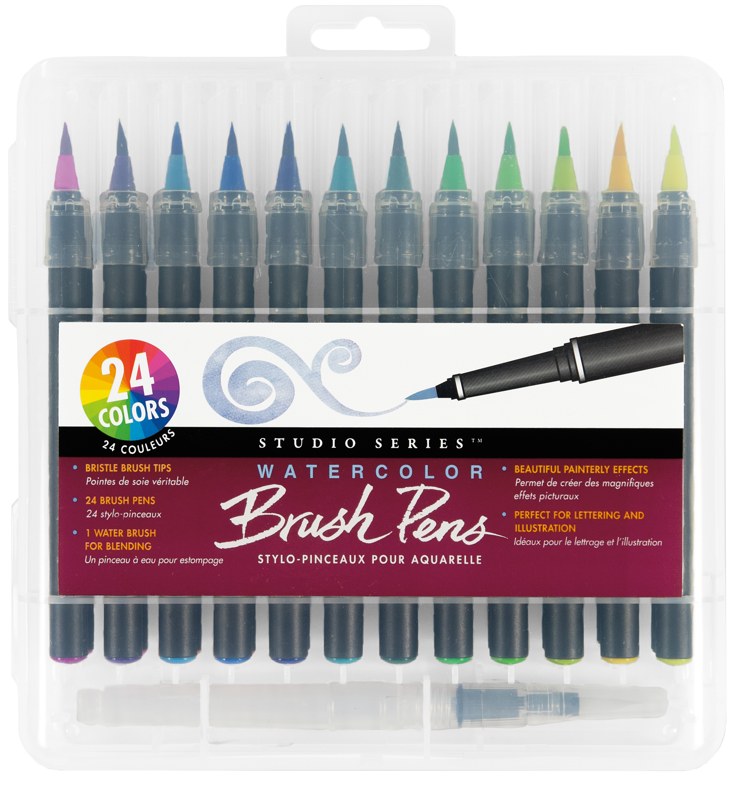 Spec101 Watercolor Pens Brush Set - 20 Watercolor Brush Markers and Blend Pen