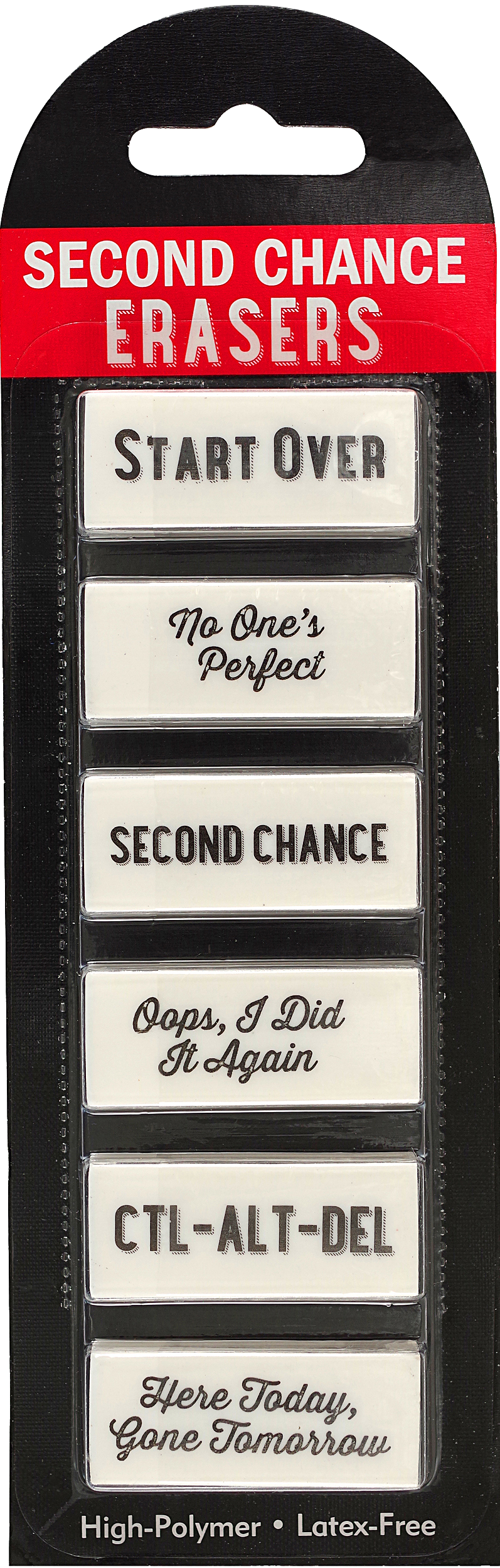 Second Chance Erasers (Set of 6)
