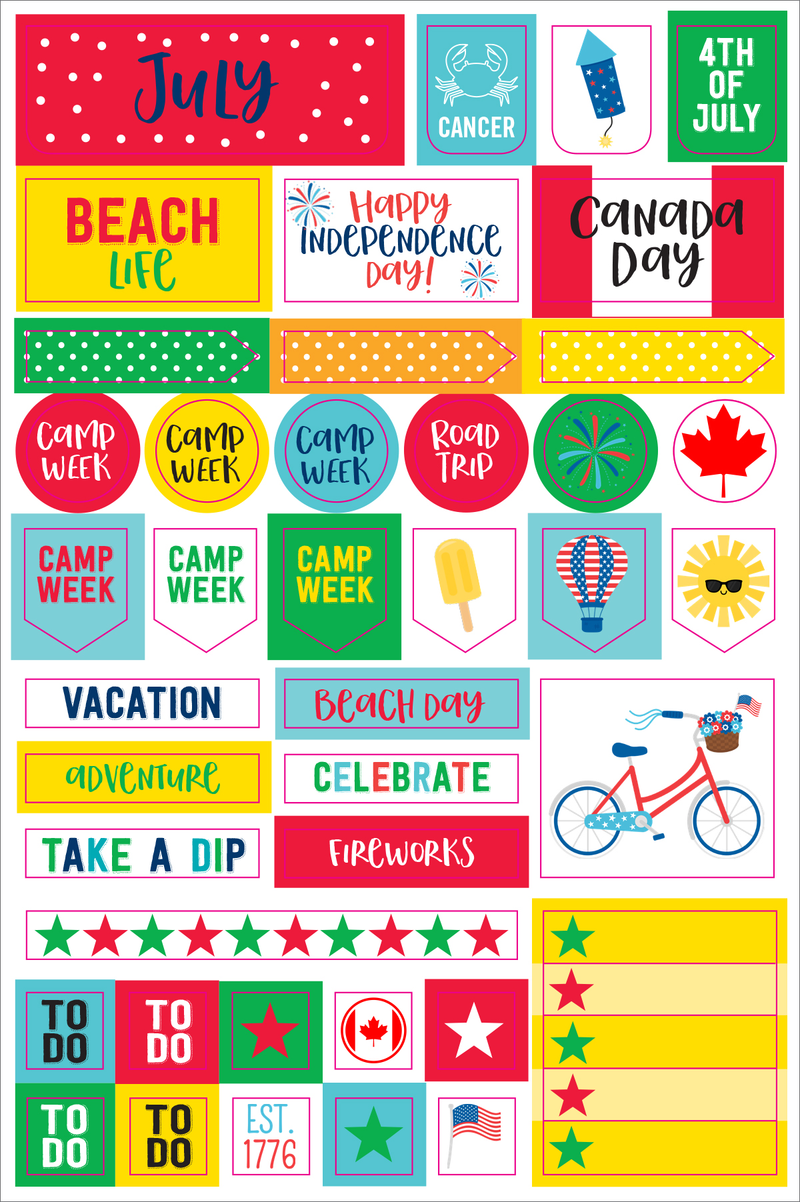 Essentials Month By Month Planner Stickers