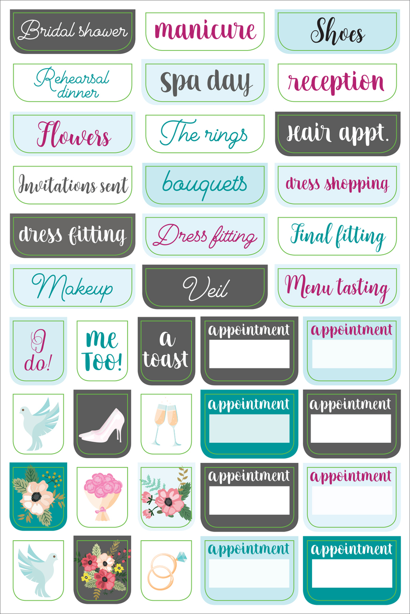Essentials Wedding Planner Stickers