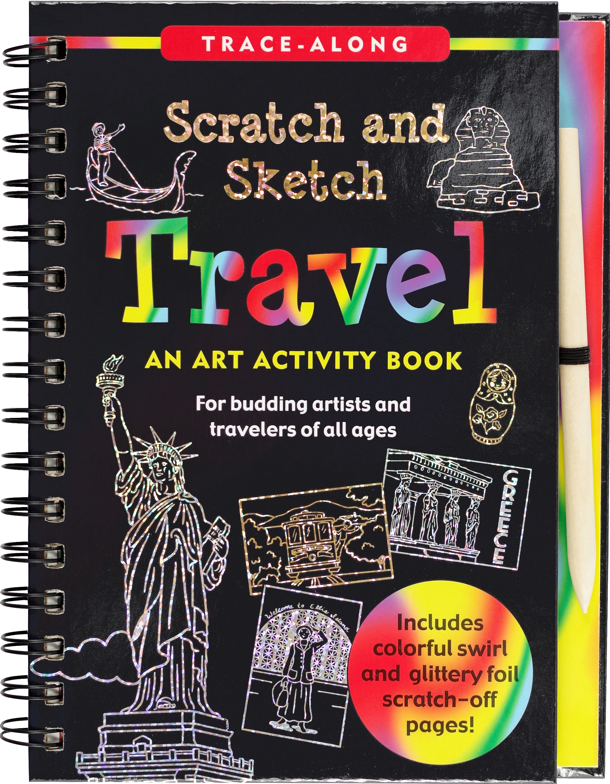 Activity Books : Avenir - Scratch Art Book - Travel To The