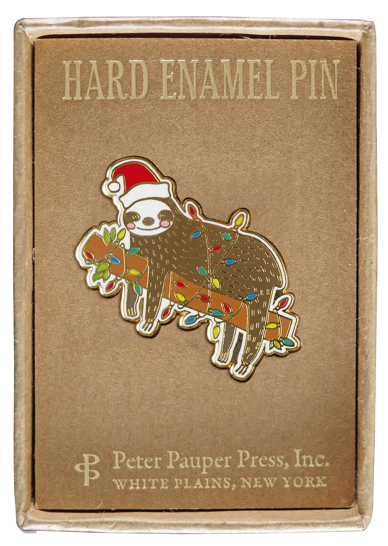 Festive Sloth Hard Enamel Pin