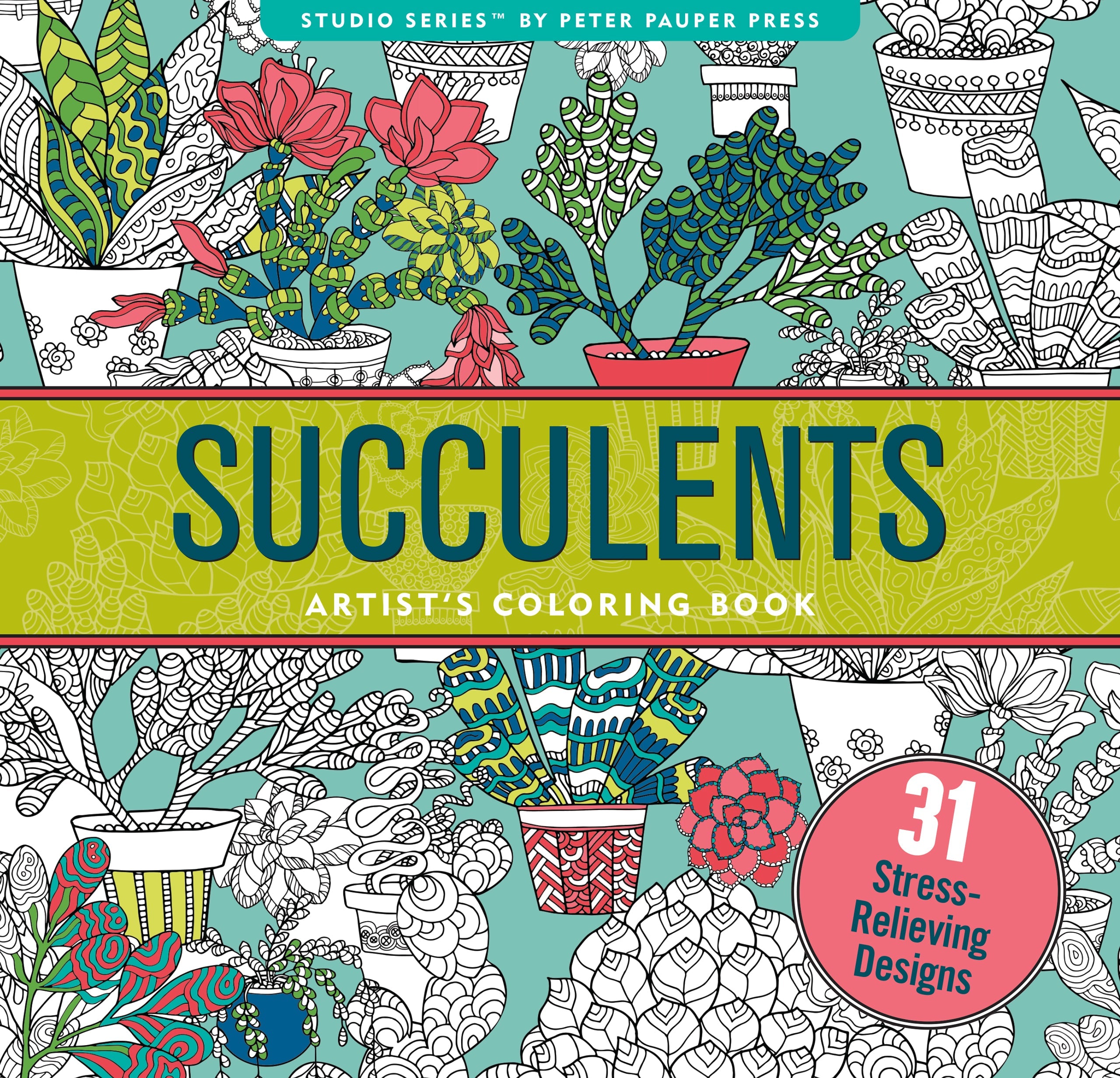 2 Free Succulent Adult Coloring Bookmarks
