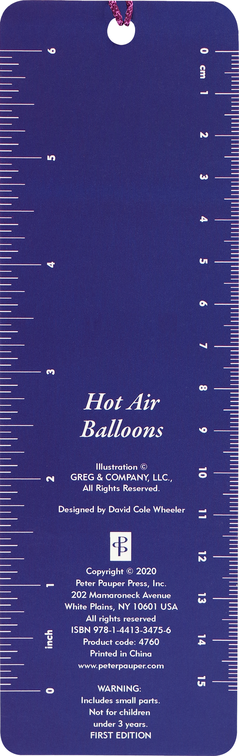 Hot Air Balloons 3-D Bookmark