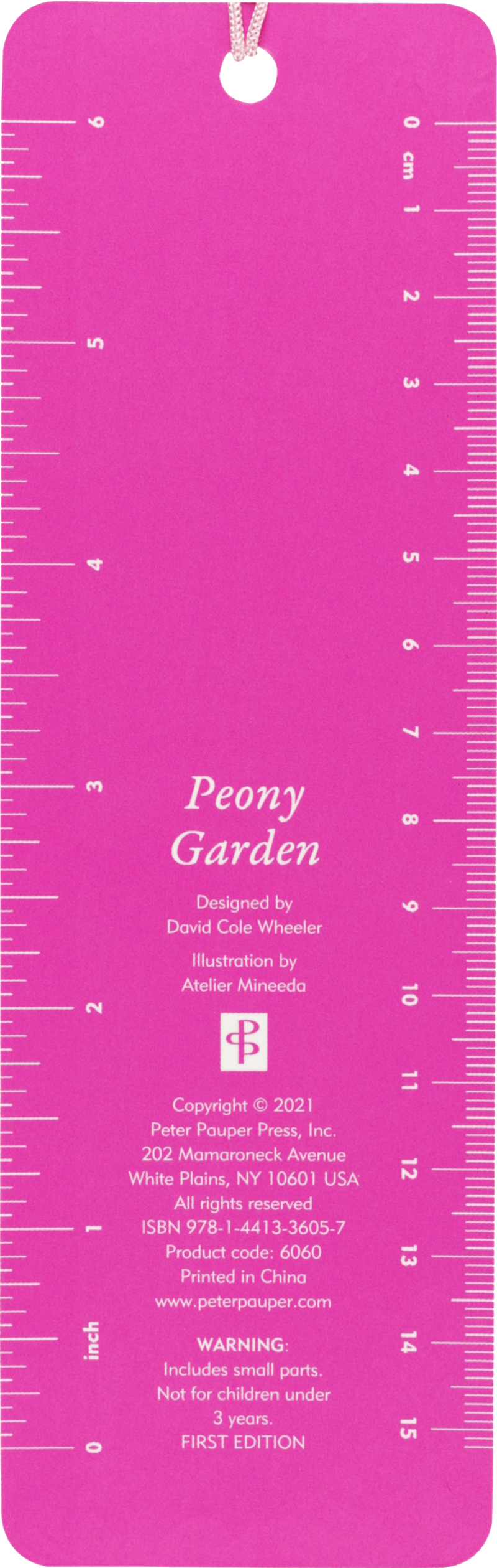 Peony Garden Beaded Bookmark