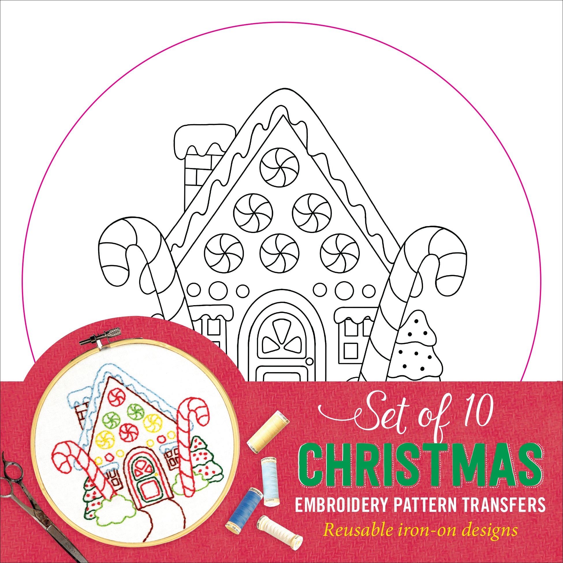Mandalas Embroidery Transfers (set of 10 hoop designs!): Peter