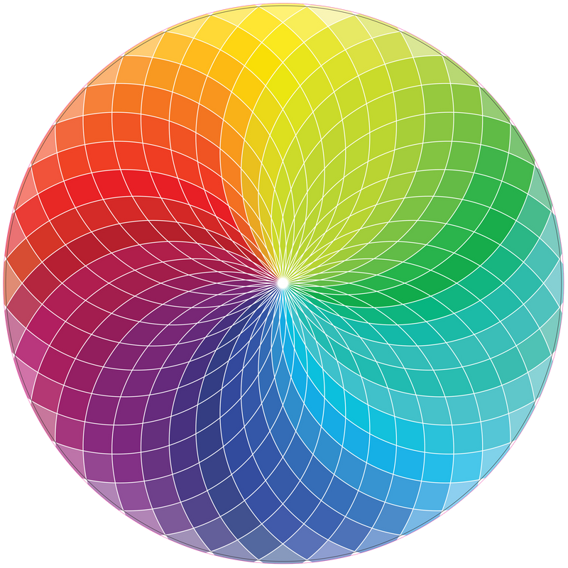 Color Wheel Round Jigsaw Puzzle