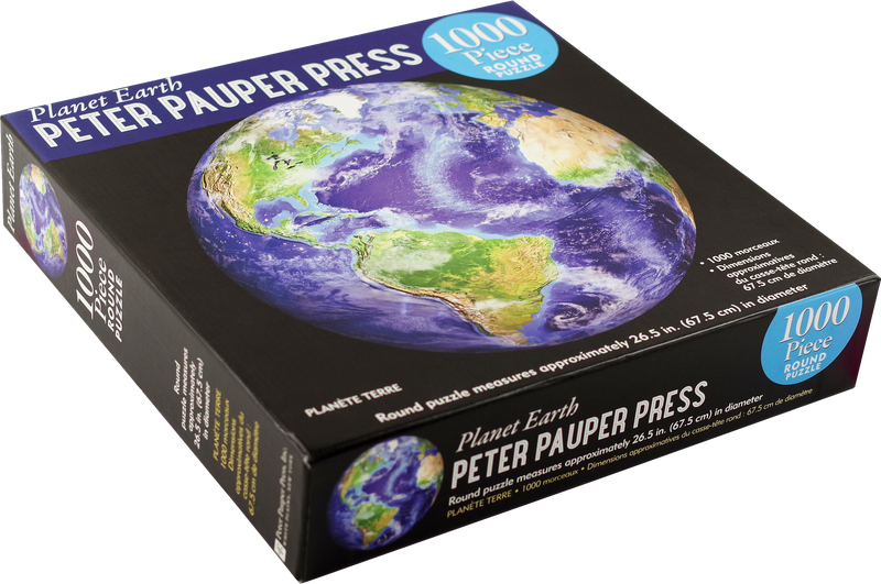 Planet Earth Round Jigsaw Puzzle