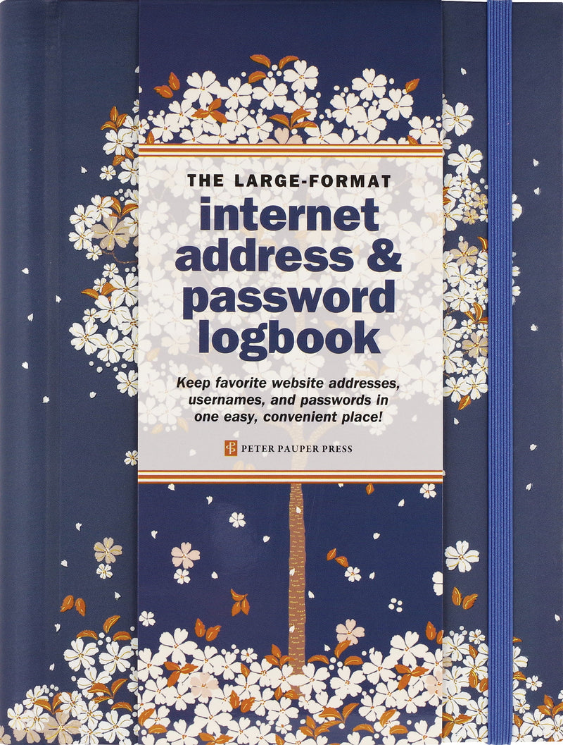 Falling Blossoms Large Internet Password Book