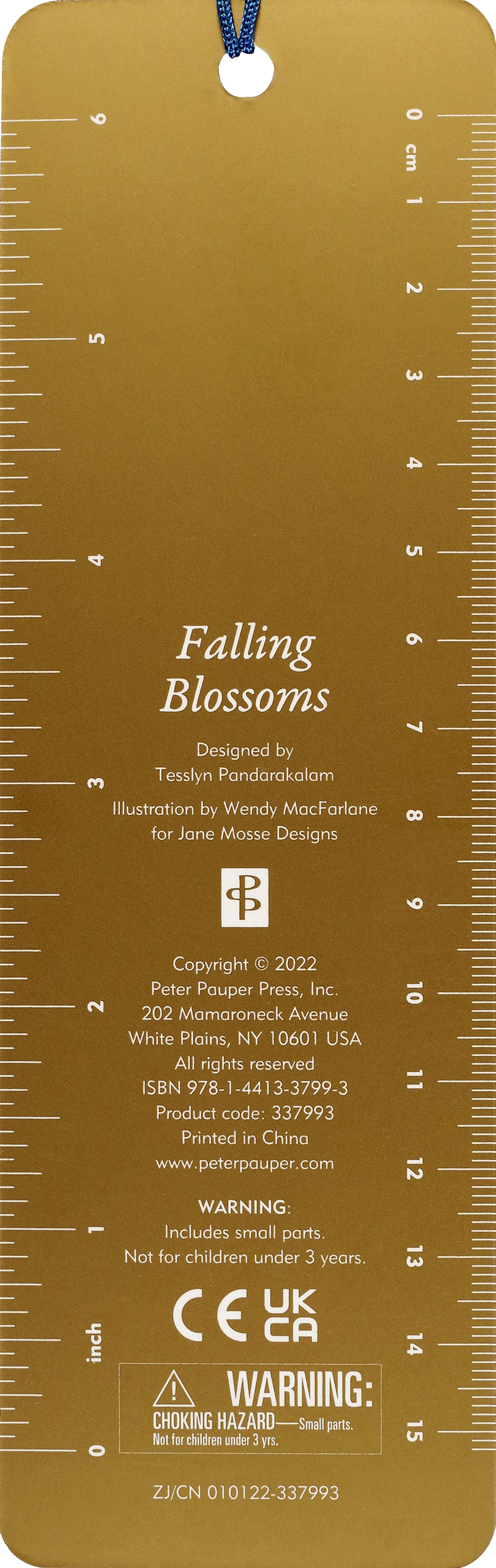 Falling Blossoms Beaded Bookmark