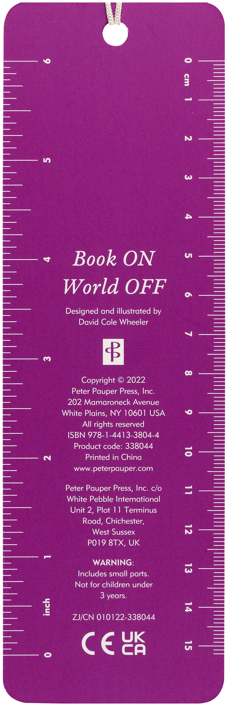 Book On / World Off Beaded Bookmark