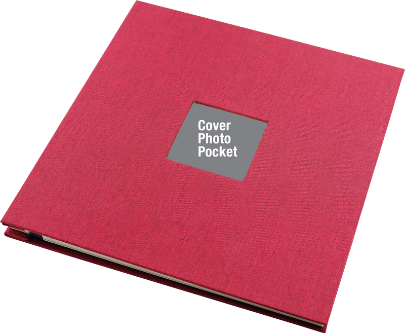 Red Linen Photo Album (40 Self-Adhesive Pages)
