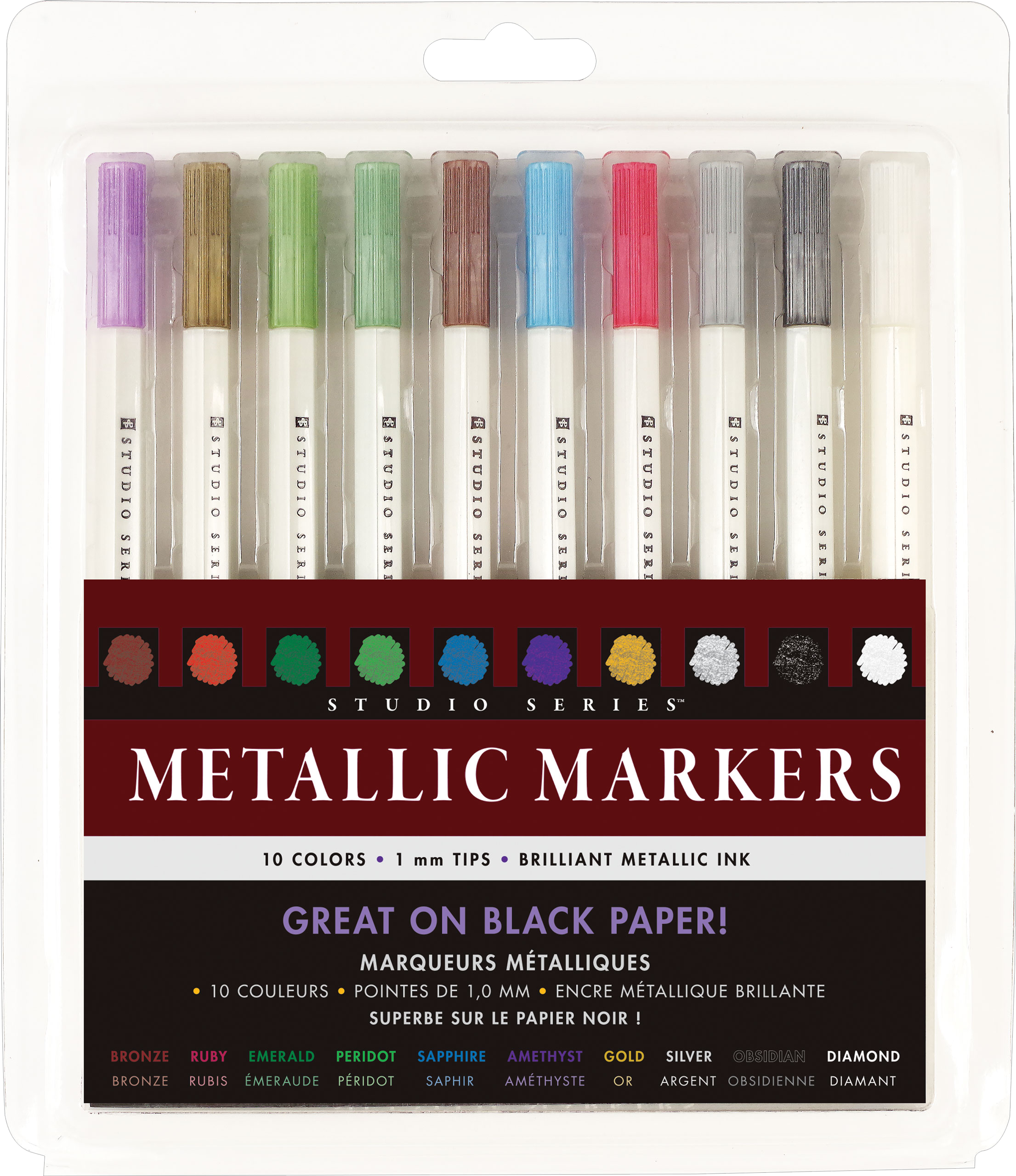 Studio Series Metallic Outline Markers (Set of 12)