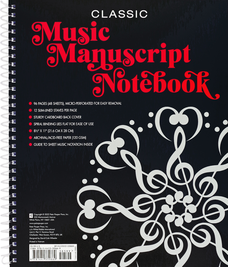 Music Manuscript Notebook (Regular Staff)