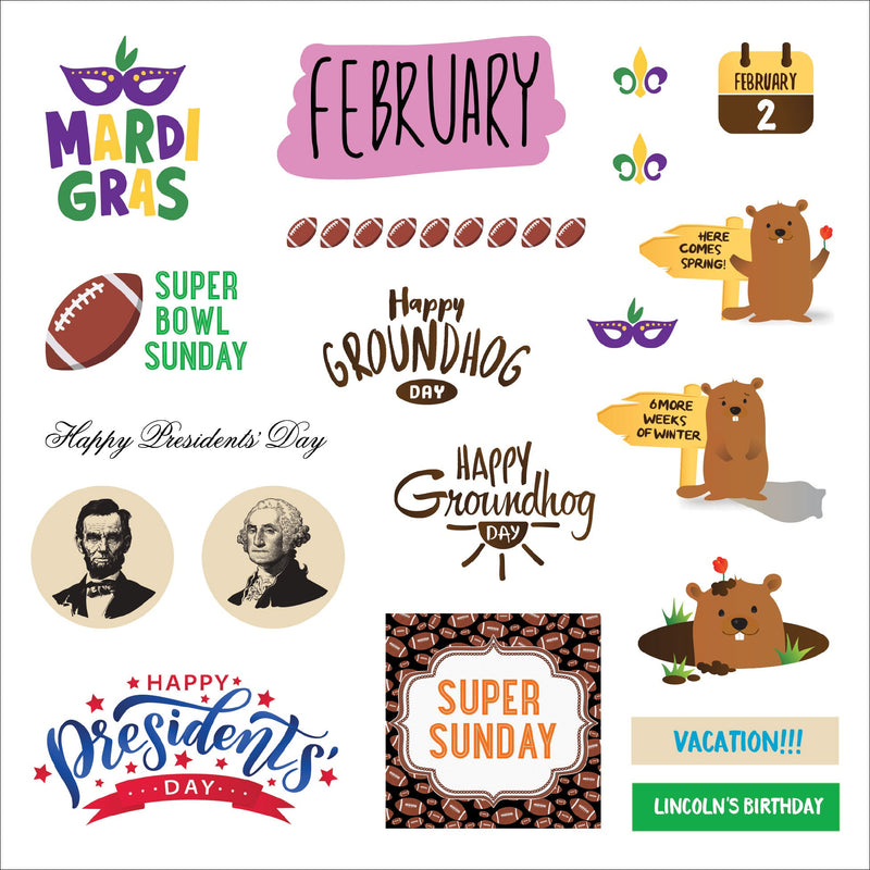 A Year in Stickers: Fun Pictures and Words to Highlight Celebrations