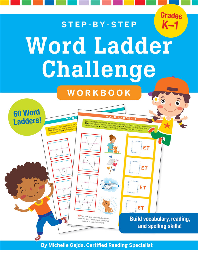 Step-by-Step Word Ladder Challenge Workbook (Grades K-1)