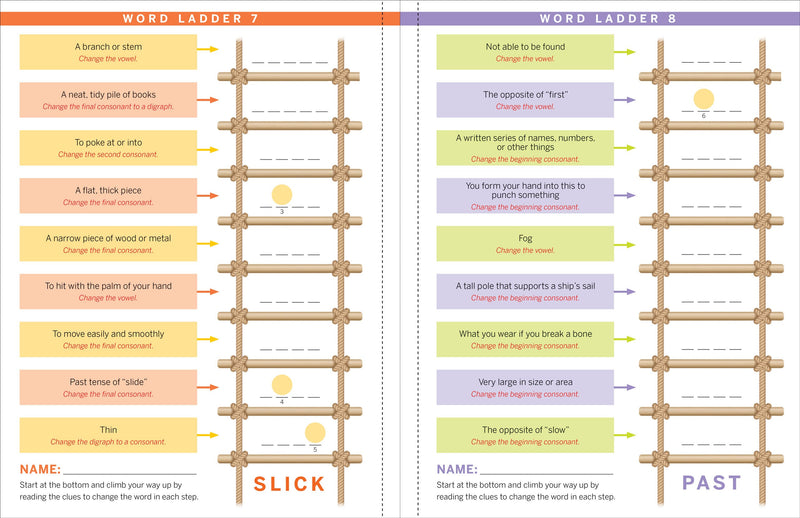 Step-by-Step Word Ladder Challenge Workbook (Grades 2-3)