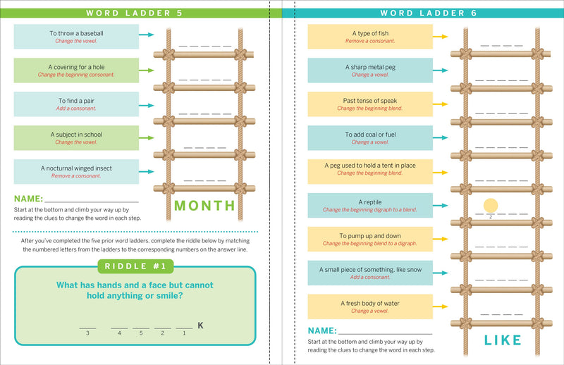 Step-by-Step Word Ladder Challenge Workbook (Grades 4-5)