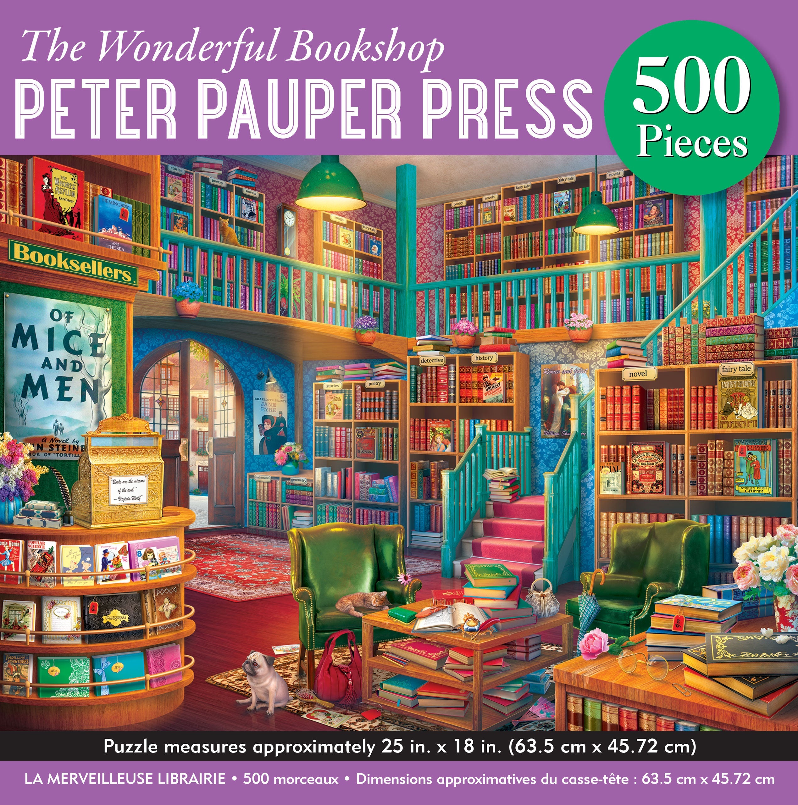 The Wonderful Bookshop 500 Piece Jigsaw Puzzle – Peter Pauper Press