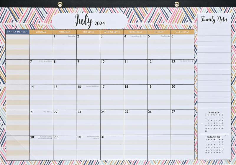 2025 Family Desk Pad and Wall Calendar (11" x 17")