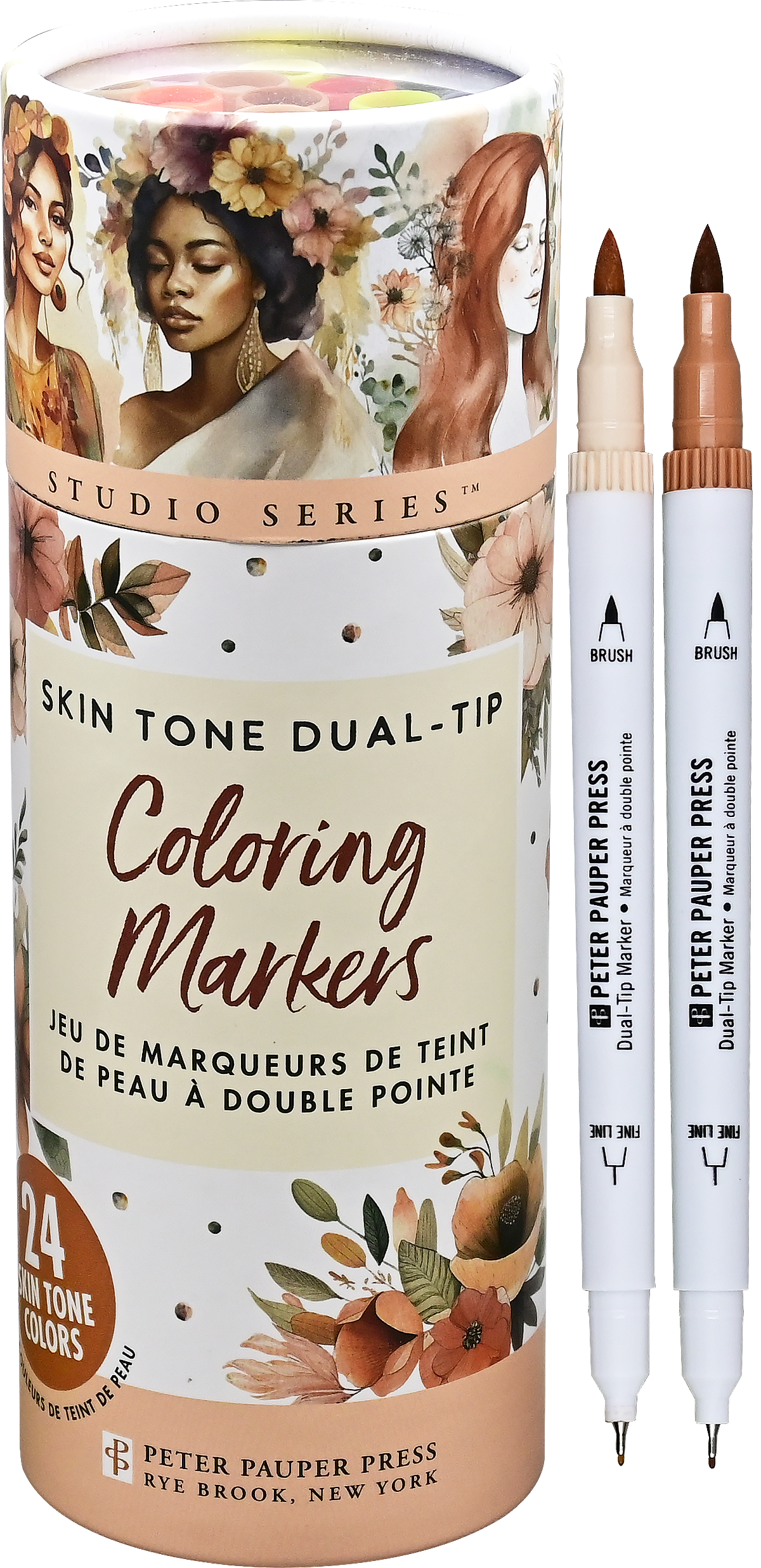 Premium Skin Tone Alcohol Markers Set - 12 Skin Colors Dual Tip
