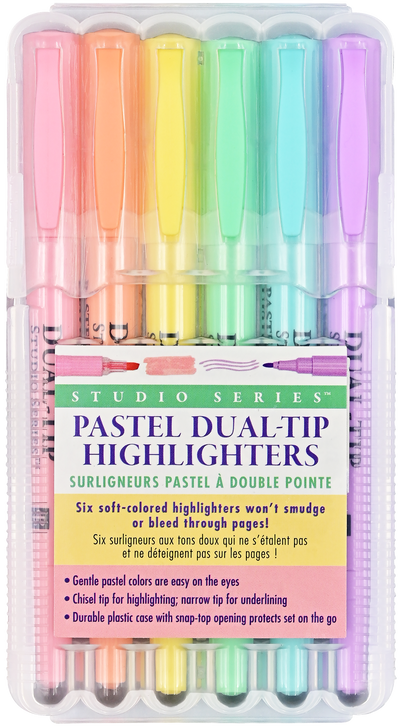 Studio Series Dual-Tip Pastel Highlighters (Set of 6)