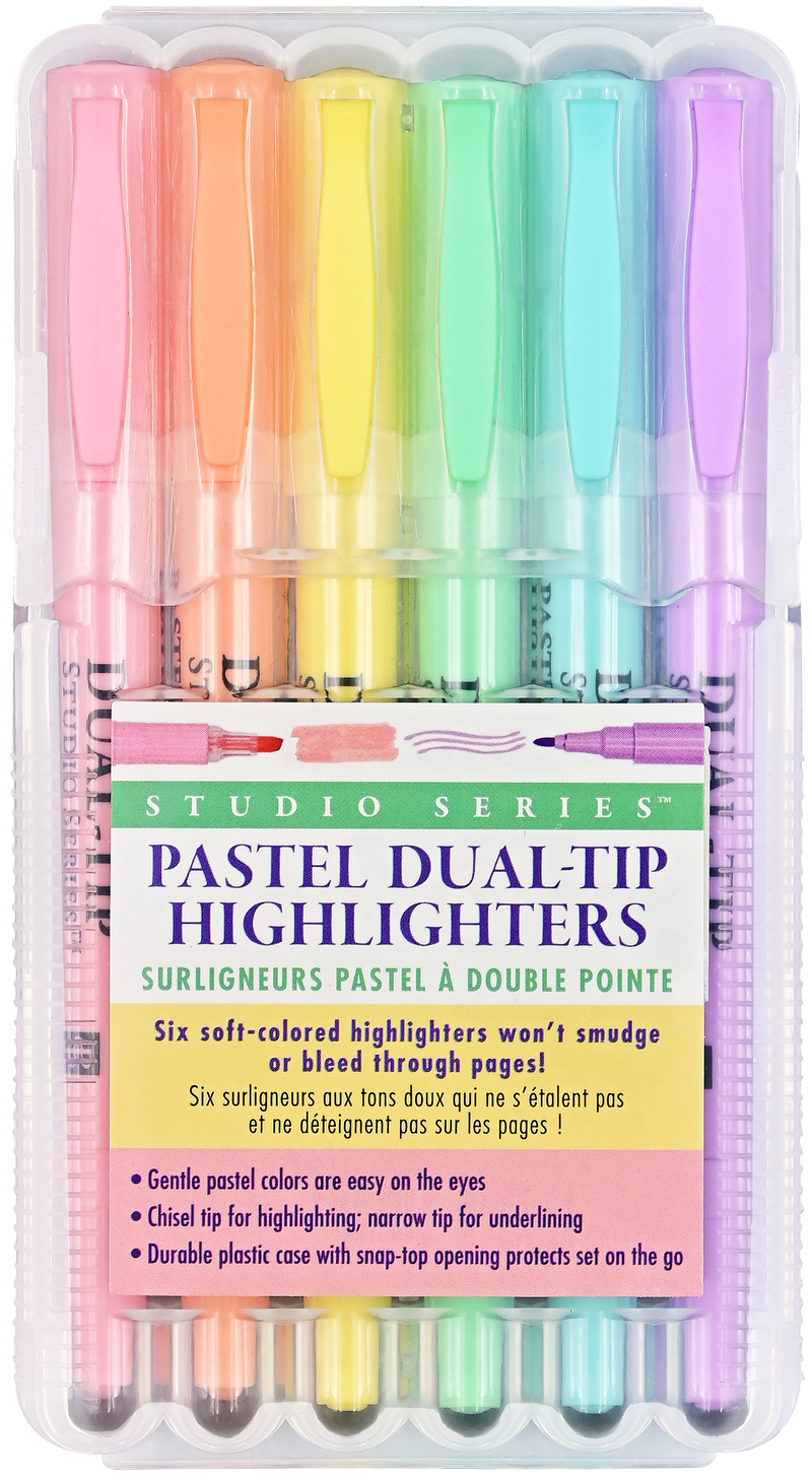 Studio Series Dual-Tip Pastel Highlighters (Set of 6)