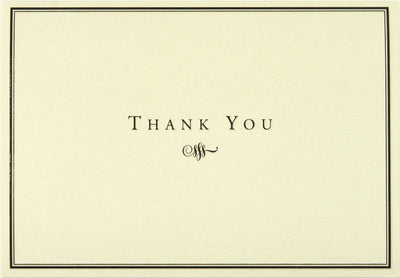Black And Cream Thank You Notes