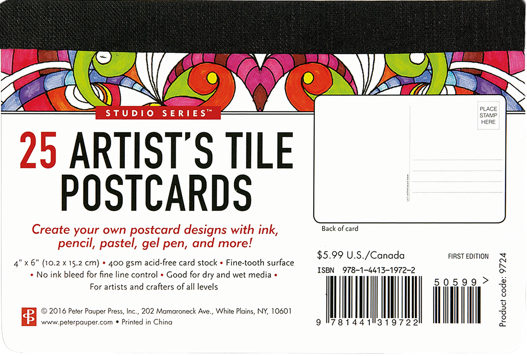 Studio Series Artist's Tile Postcards – Peter Pauper Press