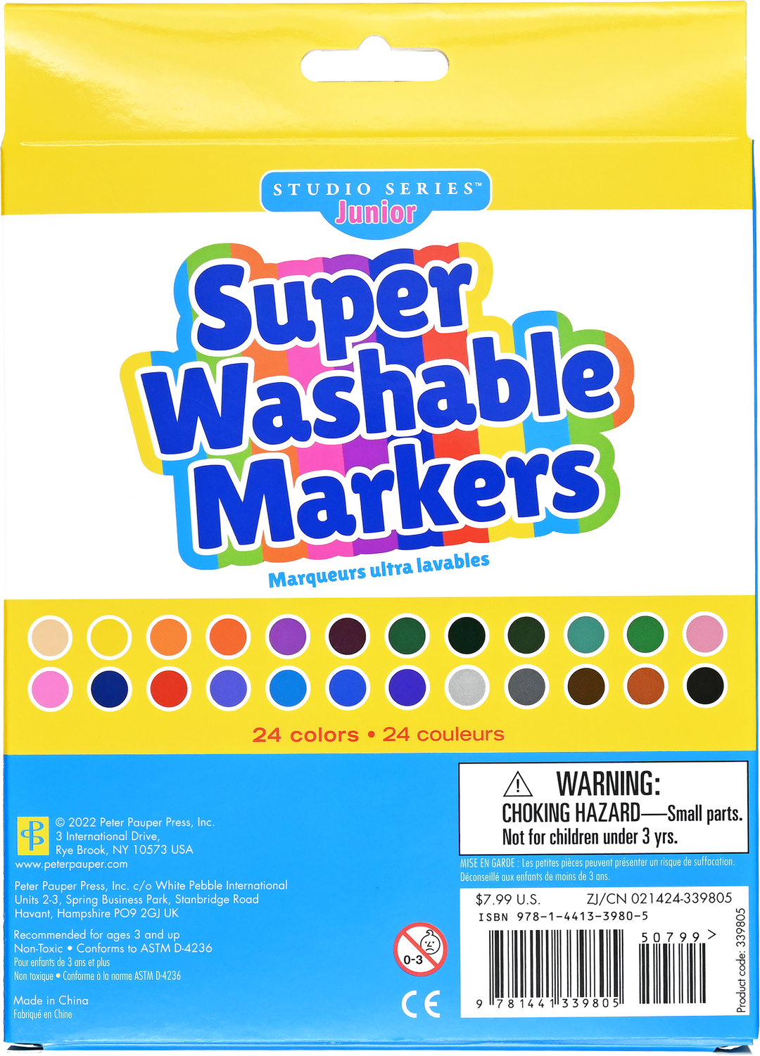 Super Washable Markers (Set of 24 Colors) – Peter Pauper Press
