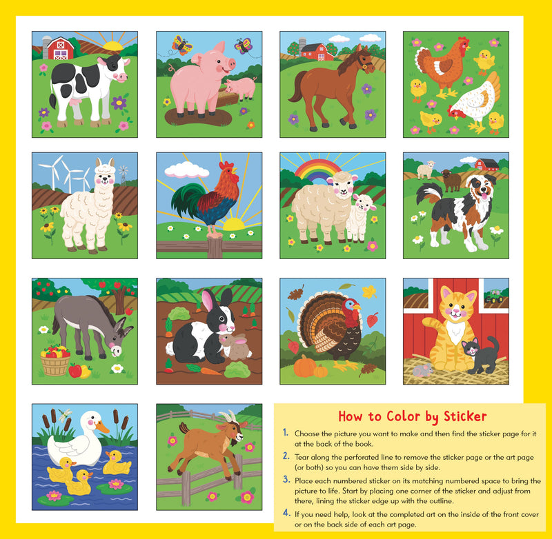 My First Color-By-Sticker Book -- Farm Animals