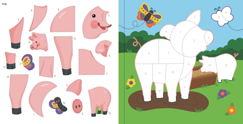My First Color-By-Sticker Book -- Farm Animals