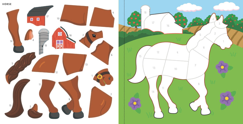 My First Color-By-Sticker Book -- Farm Animals