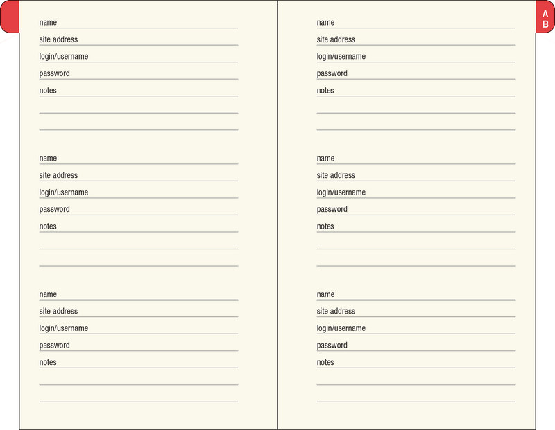 Mushrooms Internet Address & Password Logbook