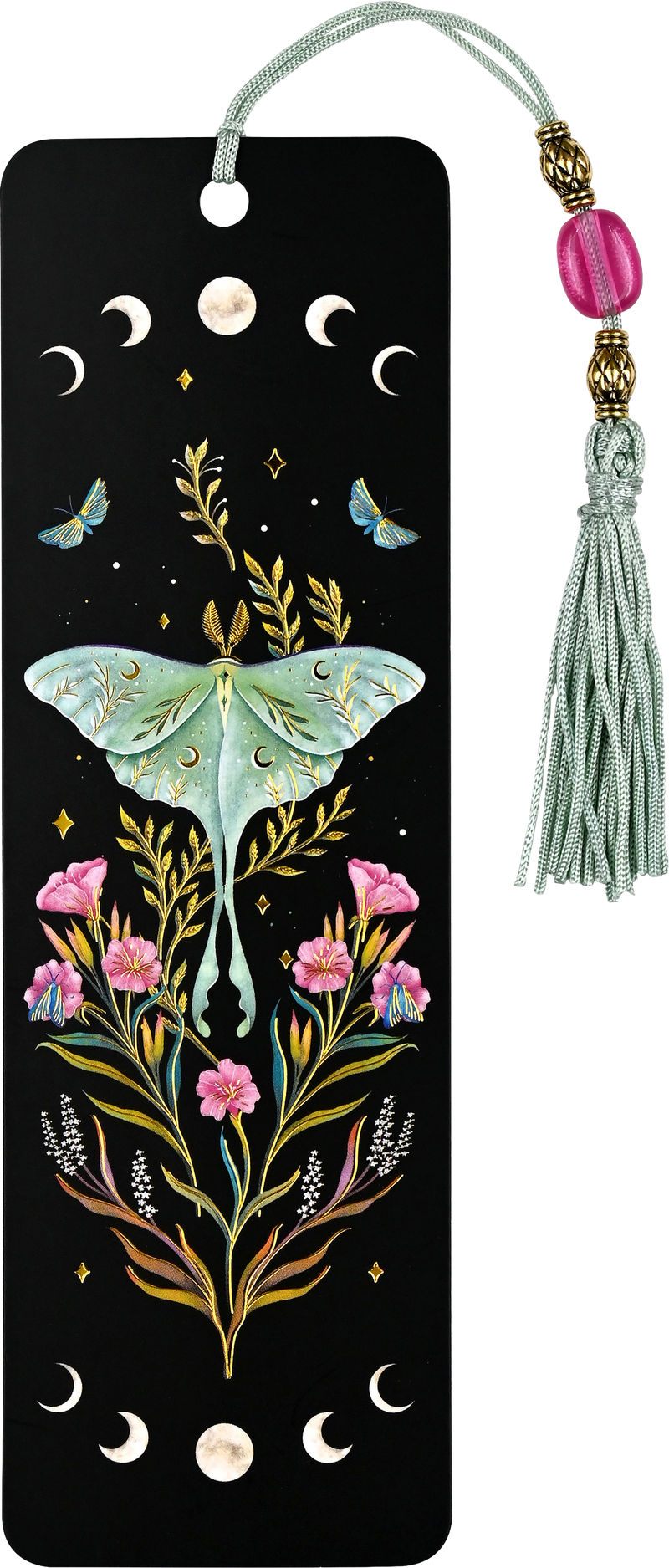 Luna Moth Beaded Bookmark