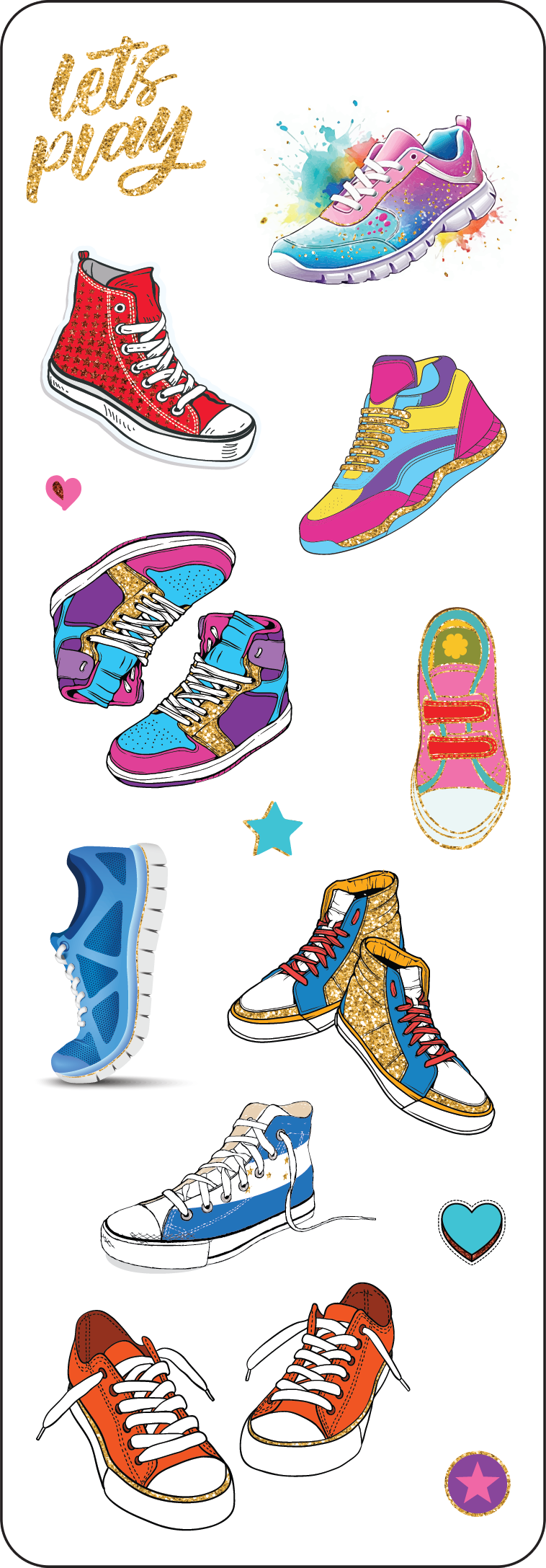Sporty Shoes Sticker Set