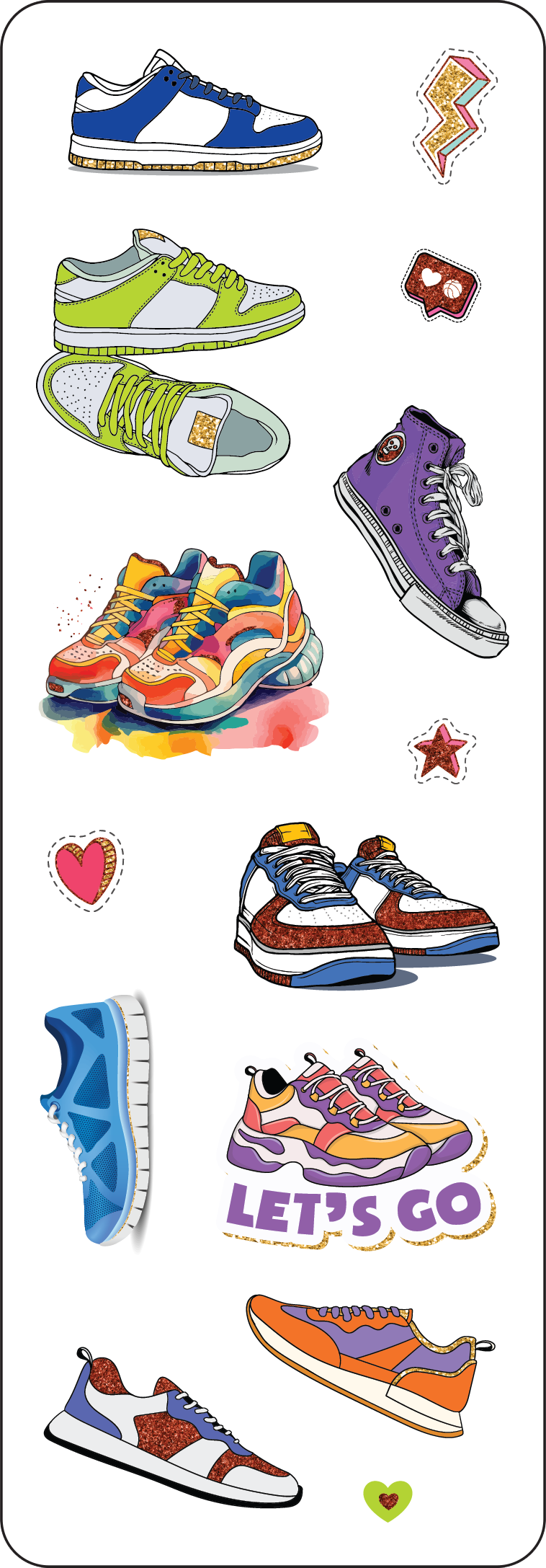 Sporty Shoes Sticker Set